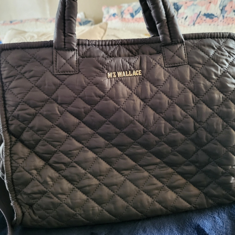 MZ Wallace Quilted Dark Grey - Crossbody Tote